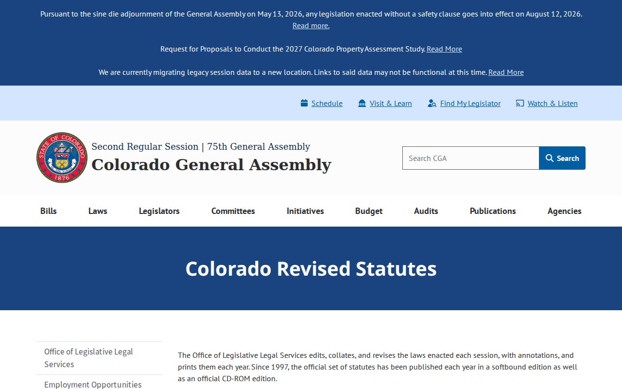 Gunnison County criminal docket Colorado statutes source