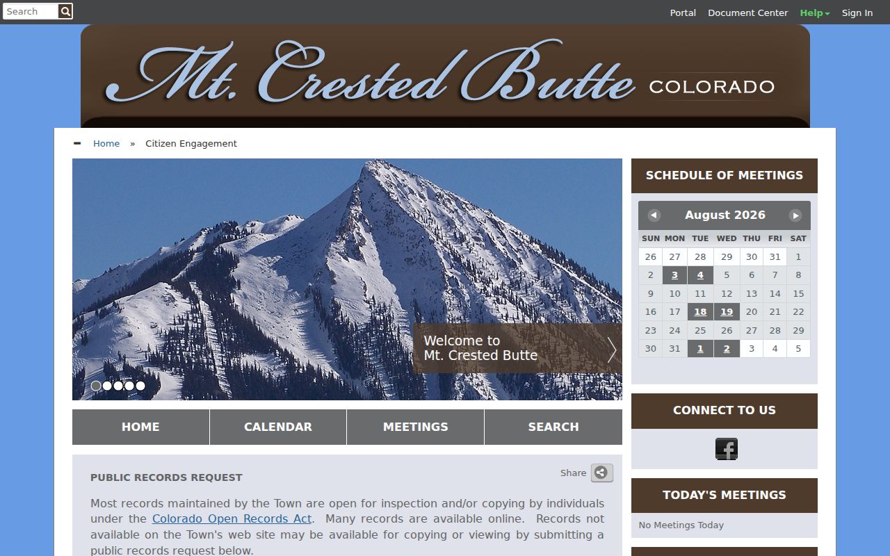 Mount Crested Butte court records request tracking portal